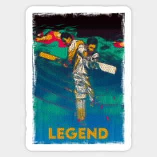 World Cup Cricket Batsman Passion P17 Sticker